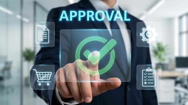 Digital procurement deals contract management invoice document approval process for business office transactions and procurement operations