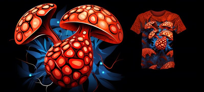 rafflesia arnoldii vector illustration t-shirt design ,generative AI