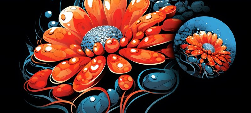 the rafflesia arnoldii vector illustration t-shirt design ,generative AI