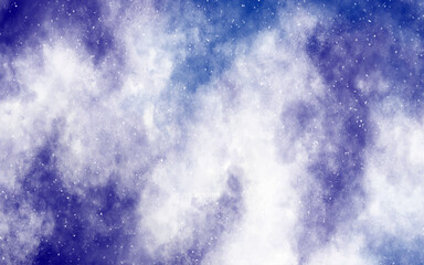Soft blue nebula abstract artistic background. Artistic hand drawn watercolor texture background.  © Vector Visionary