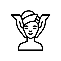 Fototapeta premium Self Care Routine Outline Illustration for Mindfulness Practice