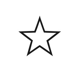 Obraz premium A simple black star shape on a white background