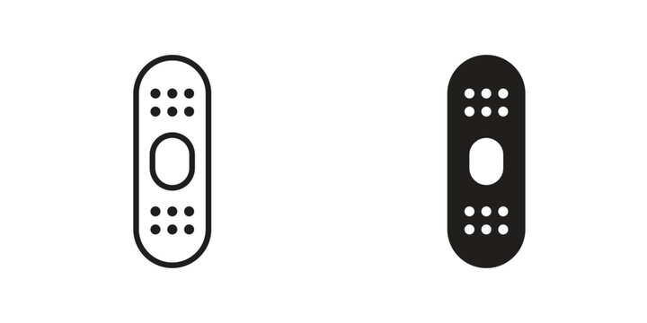 Band aid icons. Vector illustration. Editable stroke. Isolated icon suitable for web,