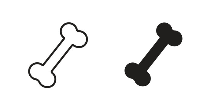 Bones icons. Vector illustration. Editable stroke. Isolated icon suitable for web,