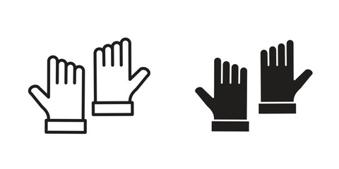 Obraz premium Glove icons. Vector illustration. Editable stroke. Isolated icon suitable for web,