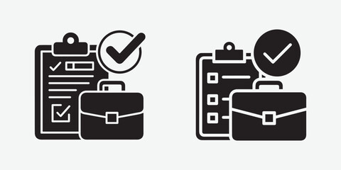 Business trip checklist completion icon © DashGraphi