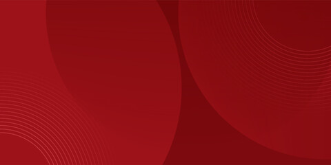 Obraz premium Modern red circle background with dynamic shapes composition vector abstract simple modern
