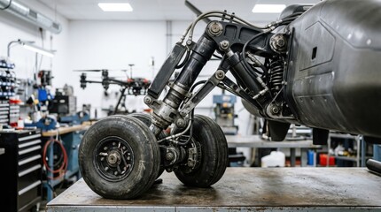 Robust Landing Gear System of an Advanced Unmanned Aerial Vehicle in a Technical Workshop