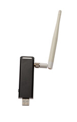 A WiFi adapter for a computer isolated on a transparent background