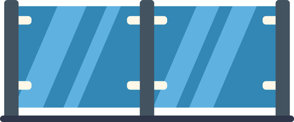 Fototapeta premium Glass railing system providing safety and contemporary design for balconies and terraces