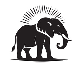 Fototapeta premium A elephant vector art illustration Victor Art
