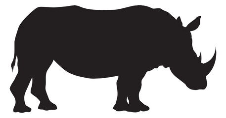 Black rhino vector Art illustrations © MdRaihan