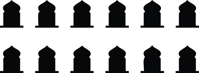 Black silhouettes of mosque domes © MD. BELAL UDDIN