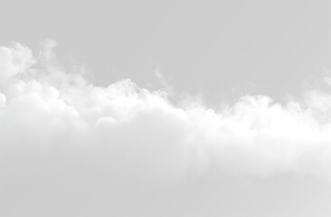 Fototapeta premium Cutout clean white cloud transparent backgrounds, Cloud clipart png, Clouds smoke fog, special effect, white thick fog for overlay png 