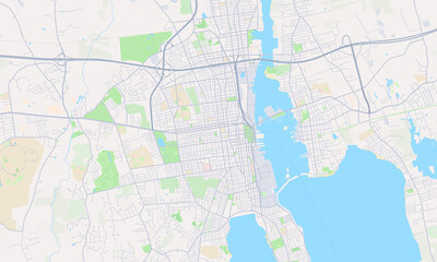 Obraz premium New Bedford Massachusetts map