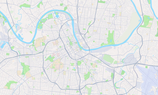 Nashville Tennessee map