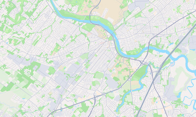 Fototapeta premium New Brunswick New Jersey map