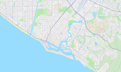 Fototapeta premium Newport Beach California map