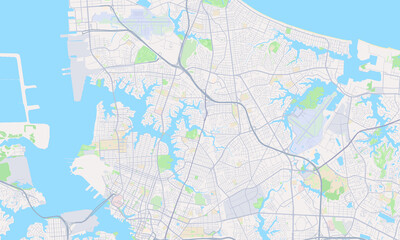 Fototapeta premium Norfolk Virginia map
