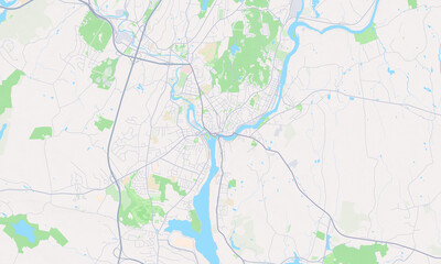 Obraz premium Norwich Connecticut map