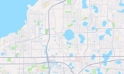 Fototapeta premium Ocoee Florida map