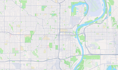Fototapeta premium Omaha Nebraska map