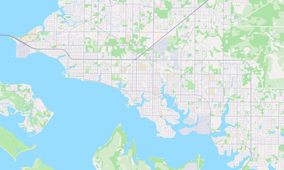 Obraz premium Panama City Florida map