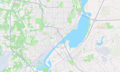 Fototapeta premium Peoria Illinois map