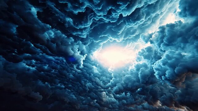 Dark stormy clouds in sky