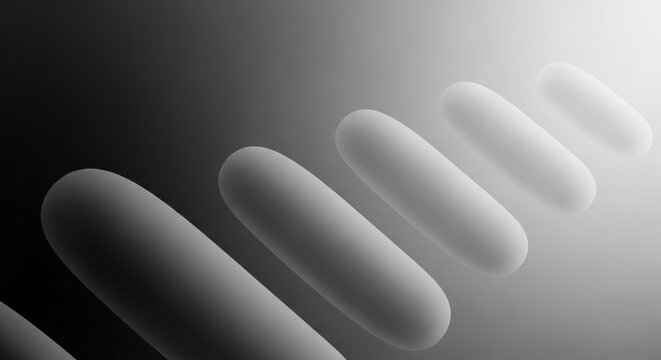 Pills or tablets on a gradient background with lighting effects