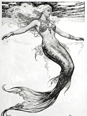 Detailed Black And White Illustration