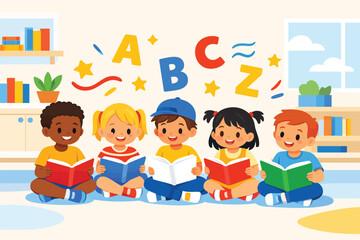 National Reading Day Literacy Celebration Concept