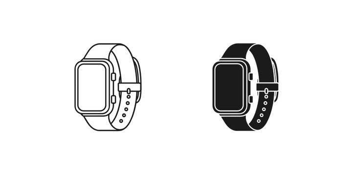 Comparison of two apple smartwatch designs with different band styles