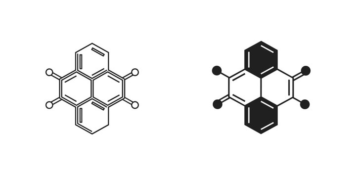 Comparison of chemical structures of anthracene and phenanthrene aromatic hydrocarbons