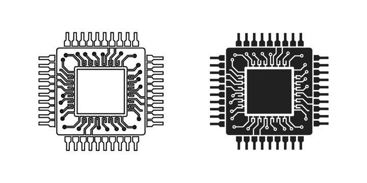 Comparison of two different integrated circuit packages with pin configurations