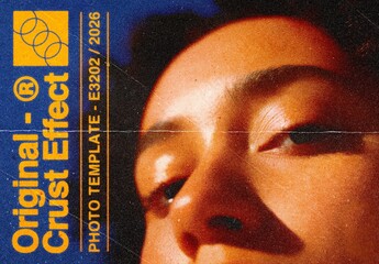Old Crust Print Effect Mockup
