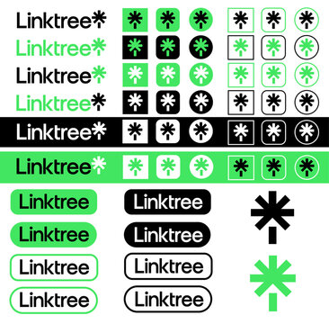 Linktree logo set. Social media vector icon.