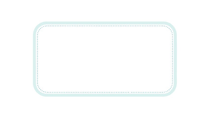 A light blue rectangular border with a dotted line inside on a white background.