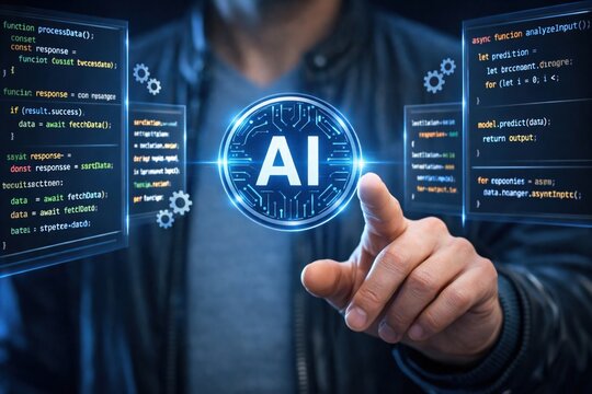 AI Code Development and Machine Learning Model Training Interface with Data Parameters