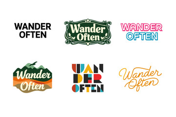 Creative wander often logos in various artistic styles