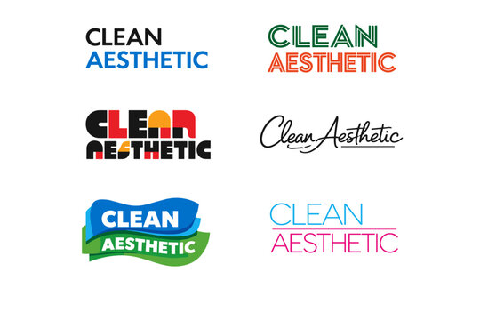 Creative typography designs for clean aesthetic logos