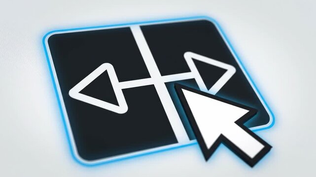 A close-up image of a download icon on a screen being selected by a cursor, perfect for representing digital content, online access, and software upda