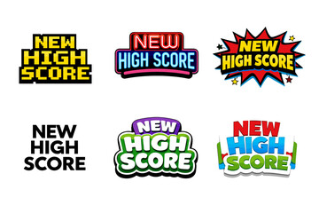 Fototapeta premium Retro and modern new high score signs in various styles and colors