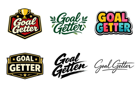 Goal getter logo designs: creative variations in six unique styles
