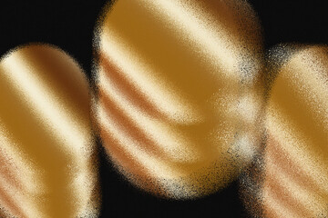 A stunning and luxurious organic abstract digital artwork featuring fluid, large orbs that shimmer...