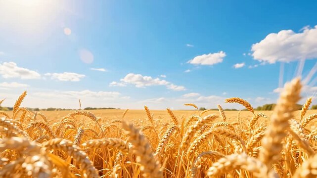 GoldenWheatFieldUnderBlueSky