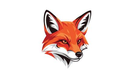 Obraz premium Fox logo on white background. Fox logo design. Fox logo illustration.