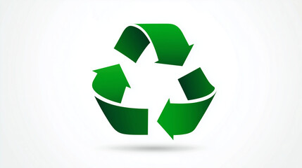 Obraz premium Símbolo de reciclagem representando sustentabilidade, preservação ambiental e economia circular com foco em reutilização de recursos