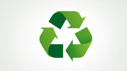 Logotipo reciclável ilustrando práticas sustentáveis, reutilização de materiais e importância da preservação ambiental e redução de impactos ao meio ambiente.