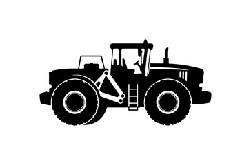 Obraz premium Modern tractor silhouette with clean lines and detailed design